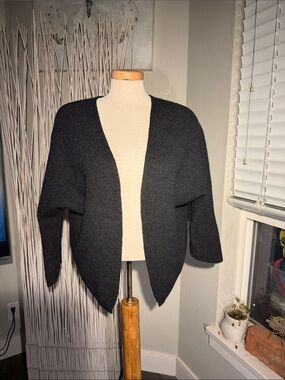 Brandy Melville Dark Grey Open-Front Women’s Knit Cardigan Sweater